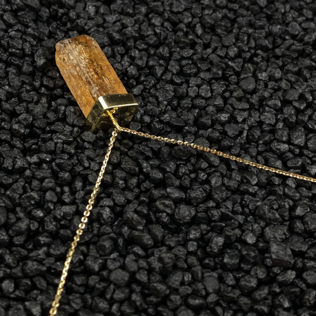 Gold and imperial topaz pendant